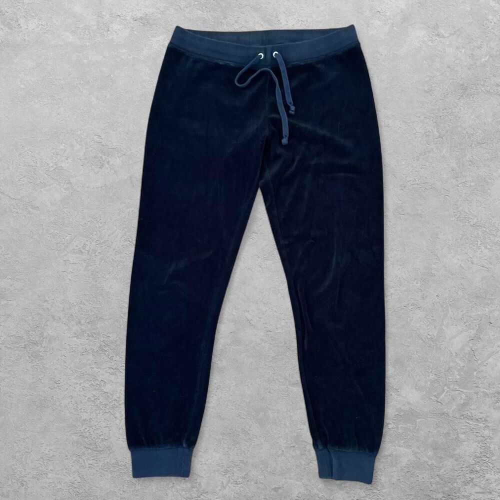 Juicy Couture Black Label Velour Joggers Navy Small